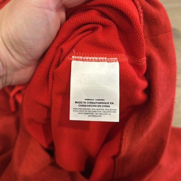NIKE Heathered Red‎ Rolled Cowl Neck Long Sleeve Pullover Sweatshirt Top Size S - Picture 11 of 13